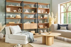 Miliboo Design-Couchtisch aus hellem Holz B100 cm HOLLEN* Couchtische