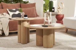 Miliboo Design-Couchtisch aus hellem Holz HOLLEN* Couchtische
