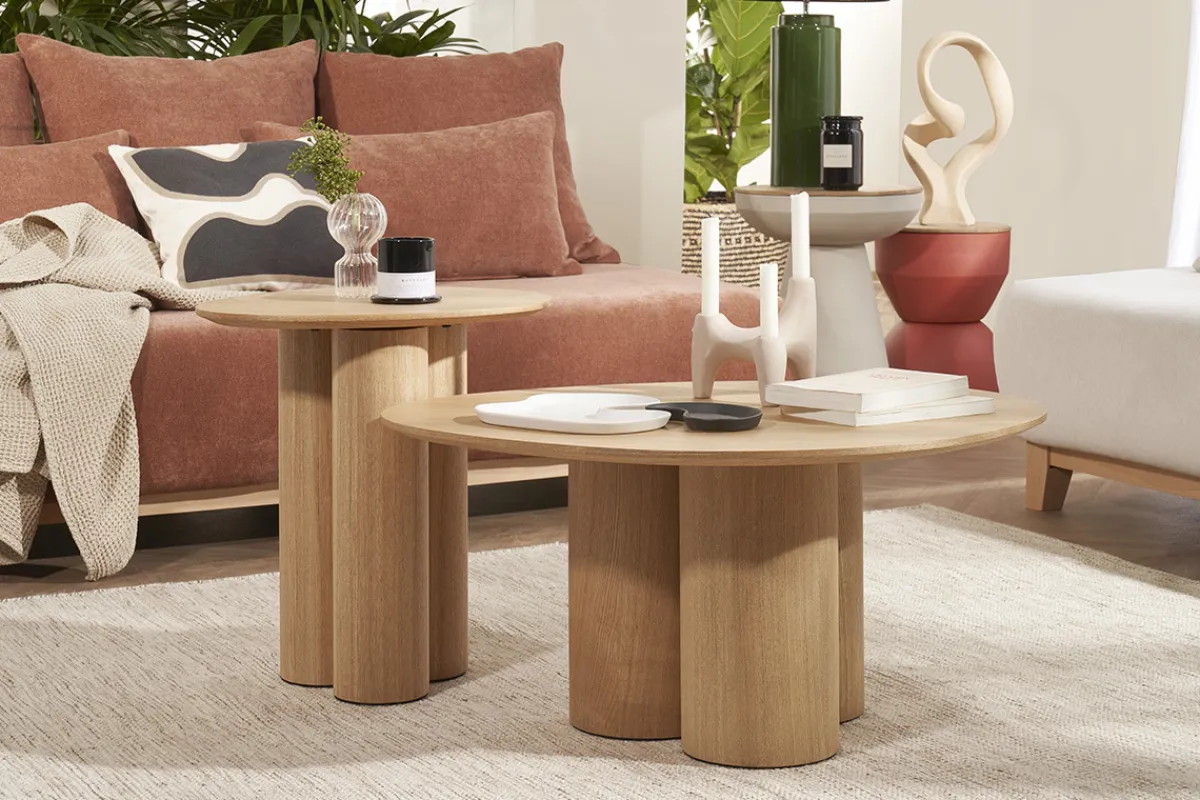 Miliboo Design-Couchtisch aus hellem Holz HOLLEN* Couchtische