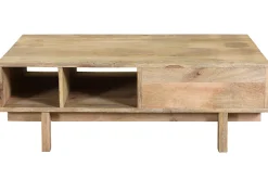 Miliboo Design-Couchtisch Mango-Baum und Messing ZAIKA* Couchtische