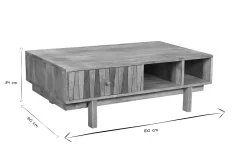 Miliboo Design-Couchtisch Mango-Baum und Messing ZAIKA* Couchtische