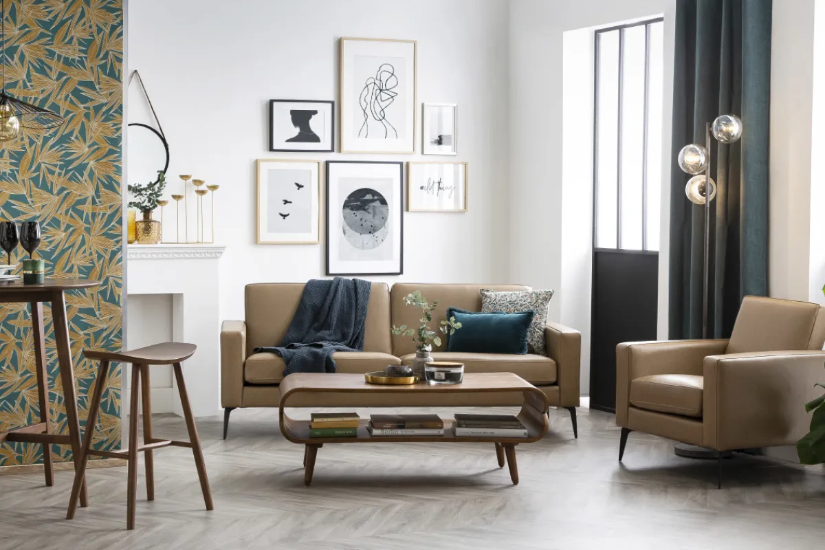 Miliboo Design-Couchtisch Nussbaum TAKLA* Couchtische
