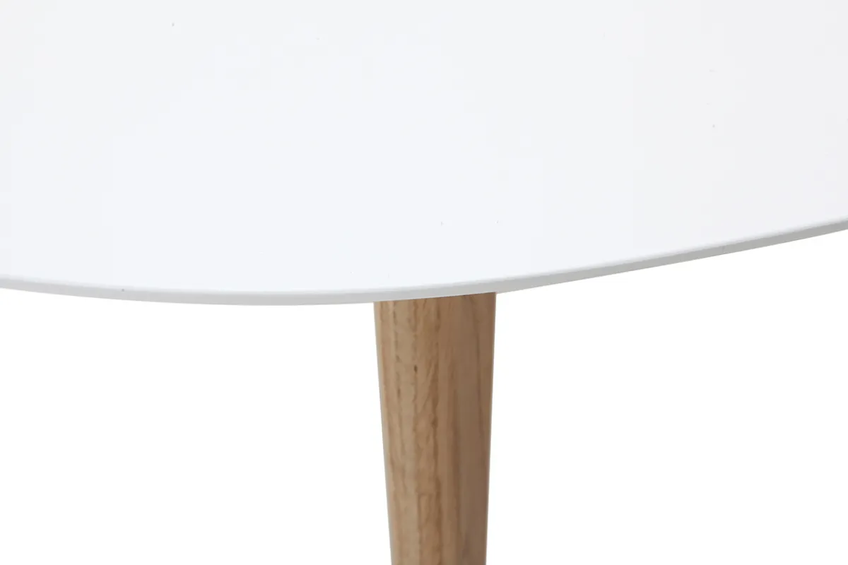 Miliboo Design-Couchtisch Oval Weiß L120 cm EKKA* Couchtische