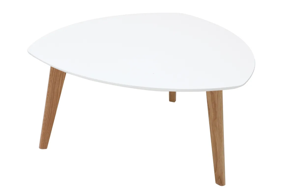 Miliboo Design-Couchtisch Weiß L80 cm EKKA* Couchtische