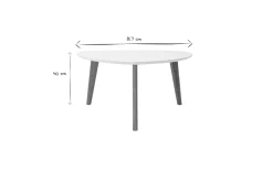 Miliboo Design-Couchtisch Weiß L80 cm EKKA* Couchtische