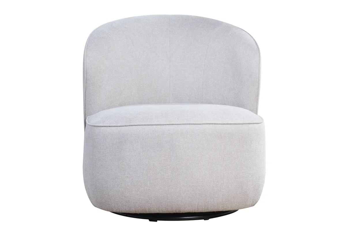Miliboo Design-Drehsessel aus beigem Stoff mit strukturiertem Samteffekt AMBER* Design-sessel|Sessel