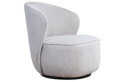 Miliboo Design-Drehsessel aus beigem Stoff mit strukturiertem Samteffekt AMBER* Design-sessel|Sessel