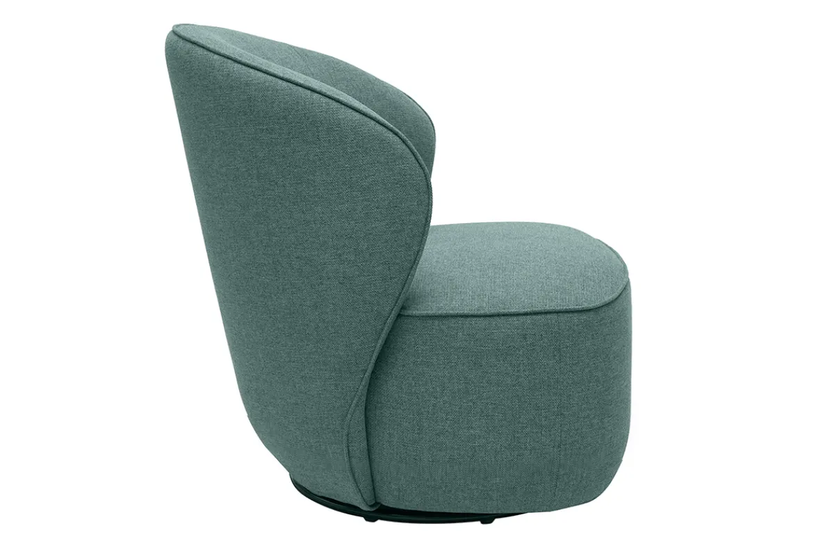 Miliboo Design-Drehsessel mit graugrünem Stoffbezug AMBER* Design-sessel|Sessel