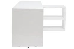 Miliboo Design-Drehtisch in weißem Hochglanz-Lack L147-217 cm HALTON* Design-schreibtische