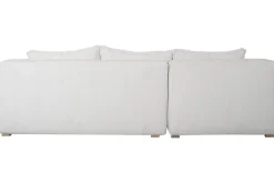Miliboo Design-Ecksofa linksseitig aus écrufarbenem Cordstoff mit Samteffekt 3-4 Sitzer PANAM* Ecksofas