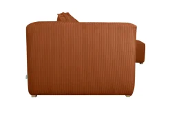 Miliboo Design-Ecksofa rechtseitig aus écrufarbenem Cordstoff aus Samteffekt 3-4 Sitzer PANAM* Ecksofas