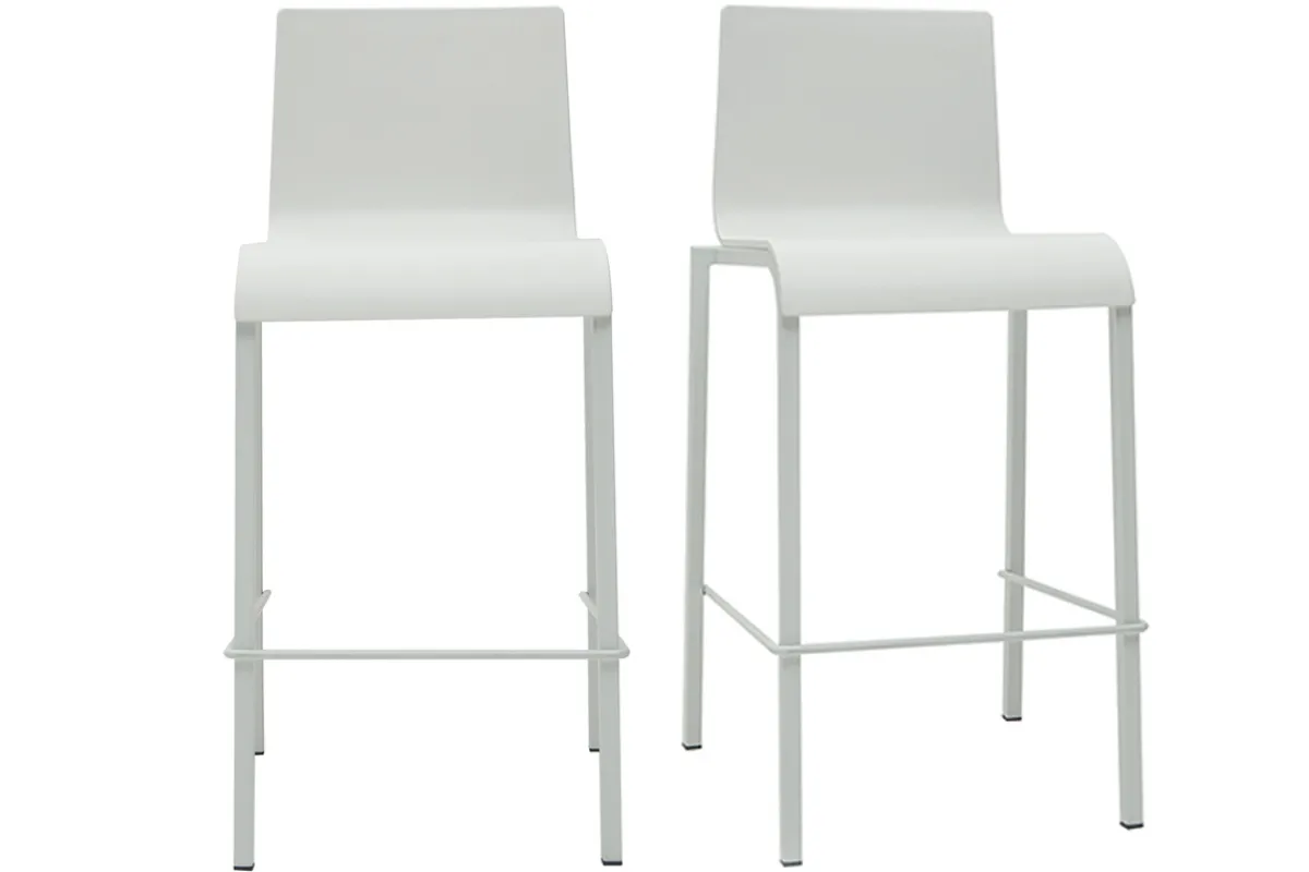Miliboo Designer Barhocker stapelbar weiß H65 cm (2er-Satz) KUPA* Barhocker