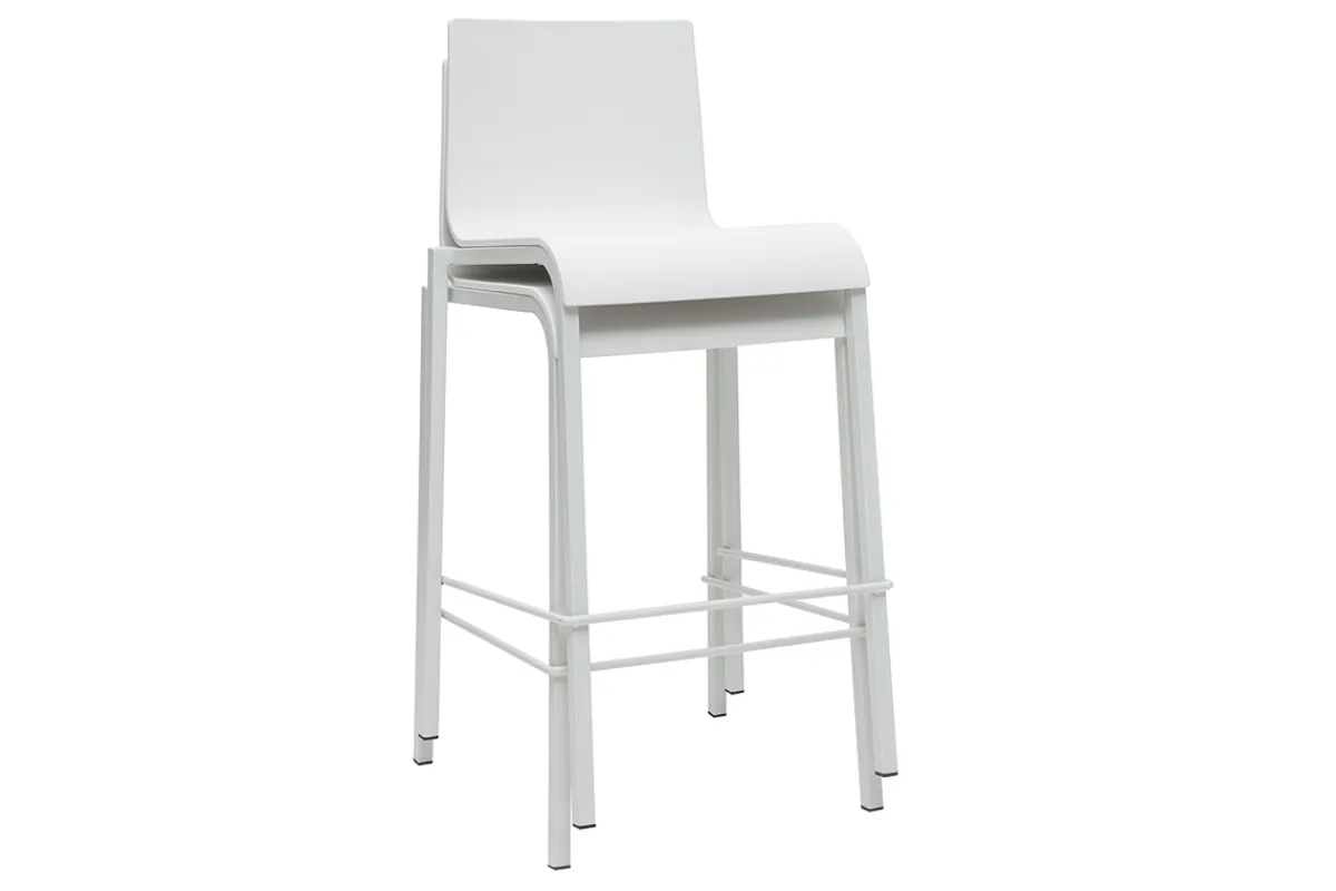Miliboo Designer Barhocker stapelbar weiß H65 cm (2er-Satz) KUPA* Barhocker