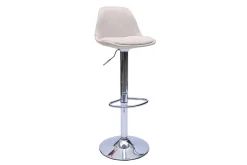 Miliboo Designer-Barhocker aus beigem samtigem Stoff im 2er-Set STEEVY* Barhocker