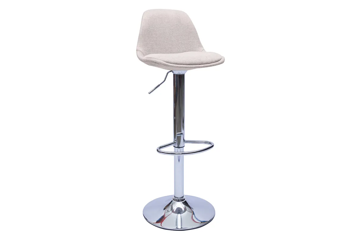 Miliboo Designer-Barhocker aus beigem samtigem Stoff im 2er-Set STEEVY* Barhocker