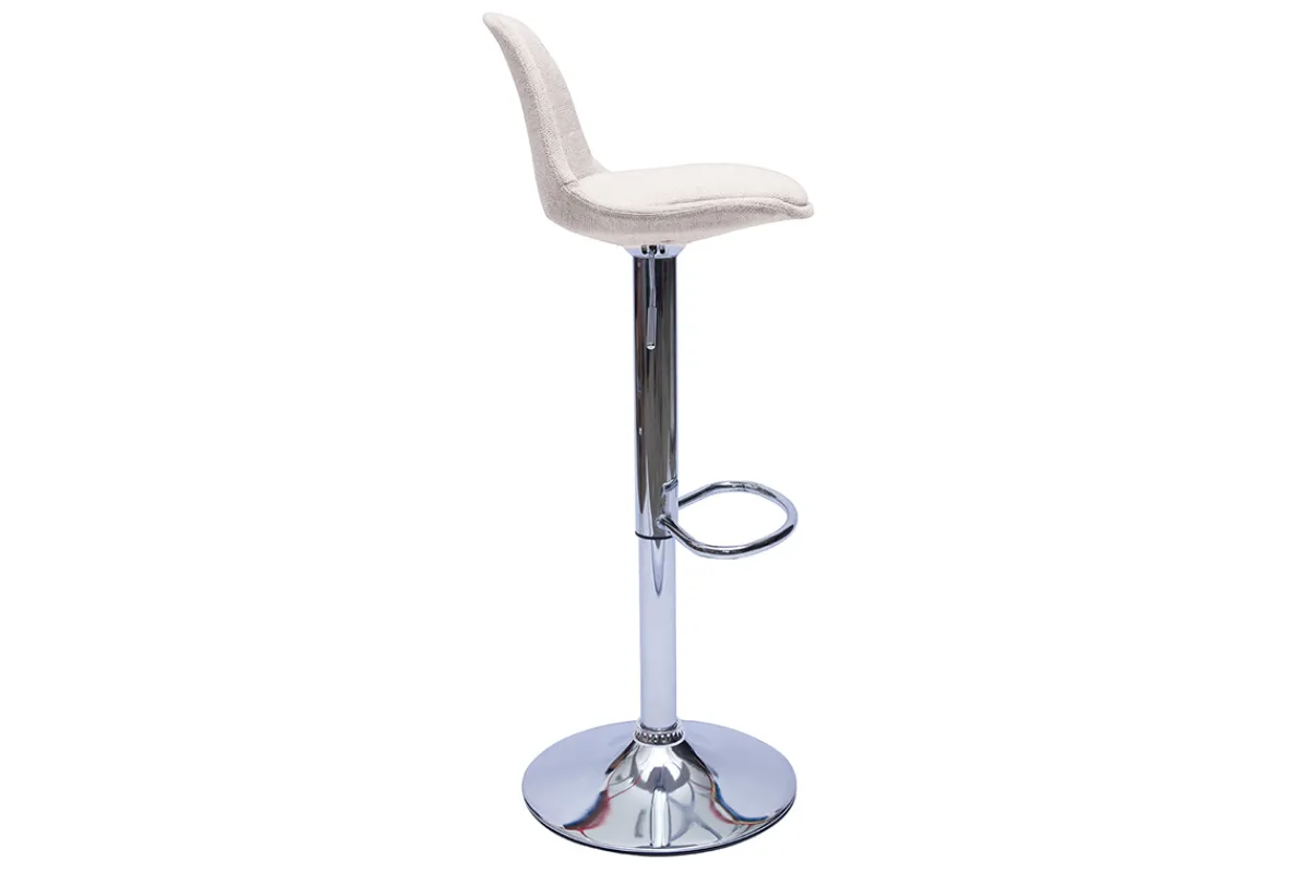 Miliboo Designer-Barhocker aus beigem samtigem Stoff im 2er-Set STEEVY* Barhocker