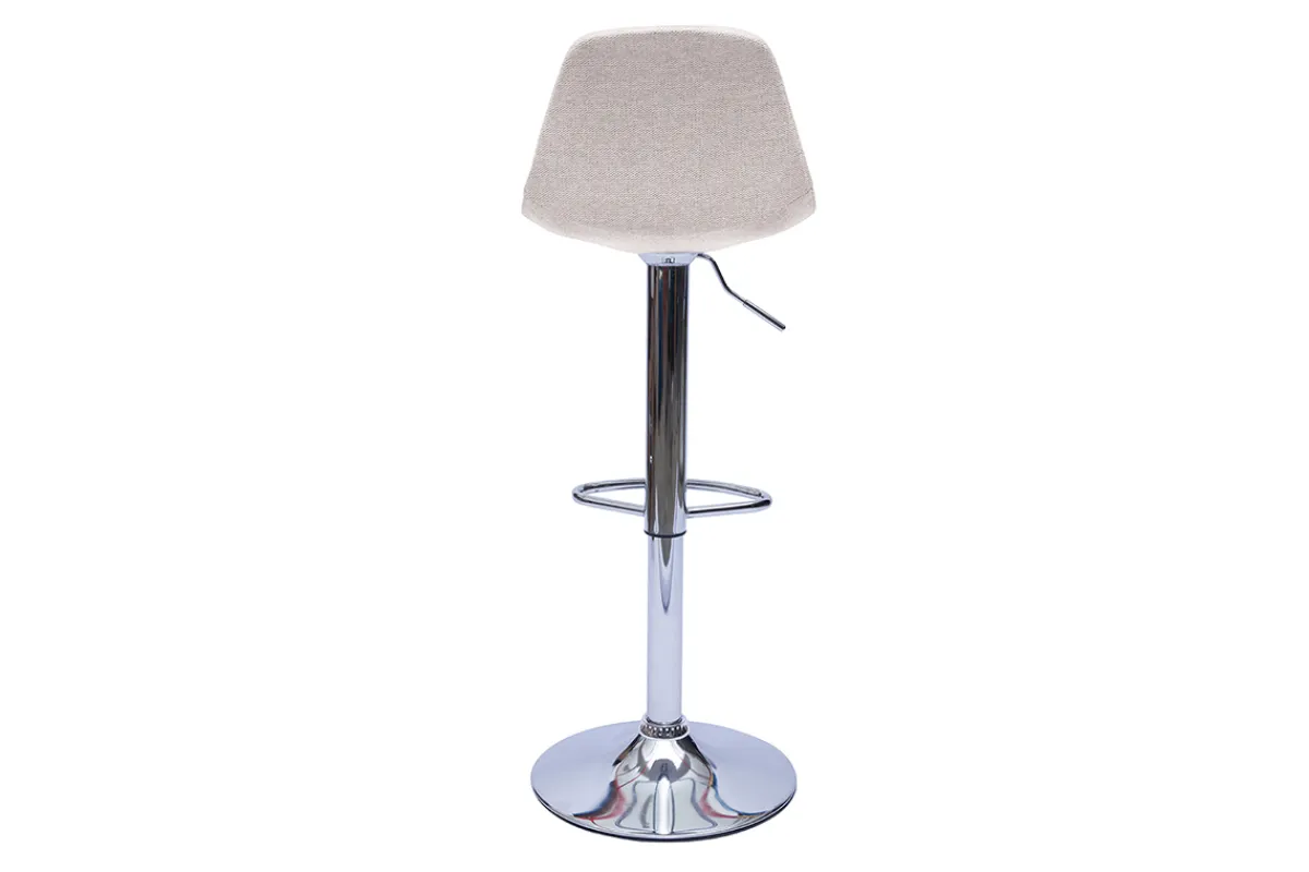 Miliboo Designer-Barhocker aus beigem samtigem Stoff im 2er-Set STEEVY* Barhocker