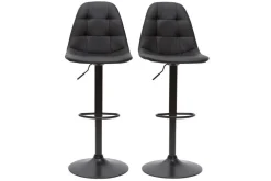 Miliboo Designer-Barhocker höhenverstellbar schwarze (2er-Set) COX* Barhocker
