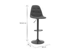 Miliboo Designer-Barhocker höhenverstellbar schwarze (2er-Set) COX* Barhocker