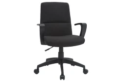 Miliboo Designer-Bürostuhl schwarz Stoff CHUCK* Bürostühle|Bürostuhl Zum Kleinen Preis
