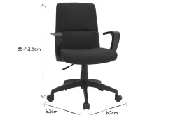 Miliboo Designer-Bürostuhl schwarz Stoff CHUCK* Bürostühle|Bürostuhl Zum Kleinen Preis
