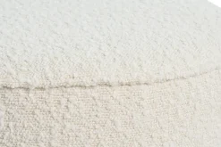 Miliboo Designer-Hocker weißer Stoff aus Bouclé-Wolle D 40cm MERIBEL* Sitzsäcke|Sitzsäcke