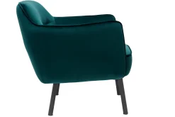 Miliboo Designer-Samtsessel petrolfarben LAURENS* Design-sessel|Sessel