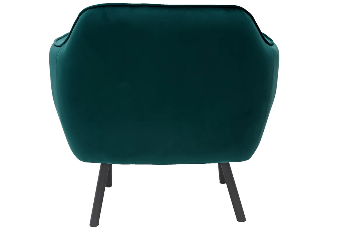 Miliboo Designer-Samtsessel petrolfarben LAURENS* Design-sessel|Sessel