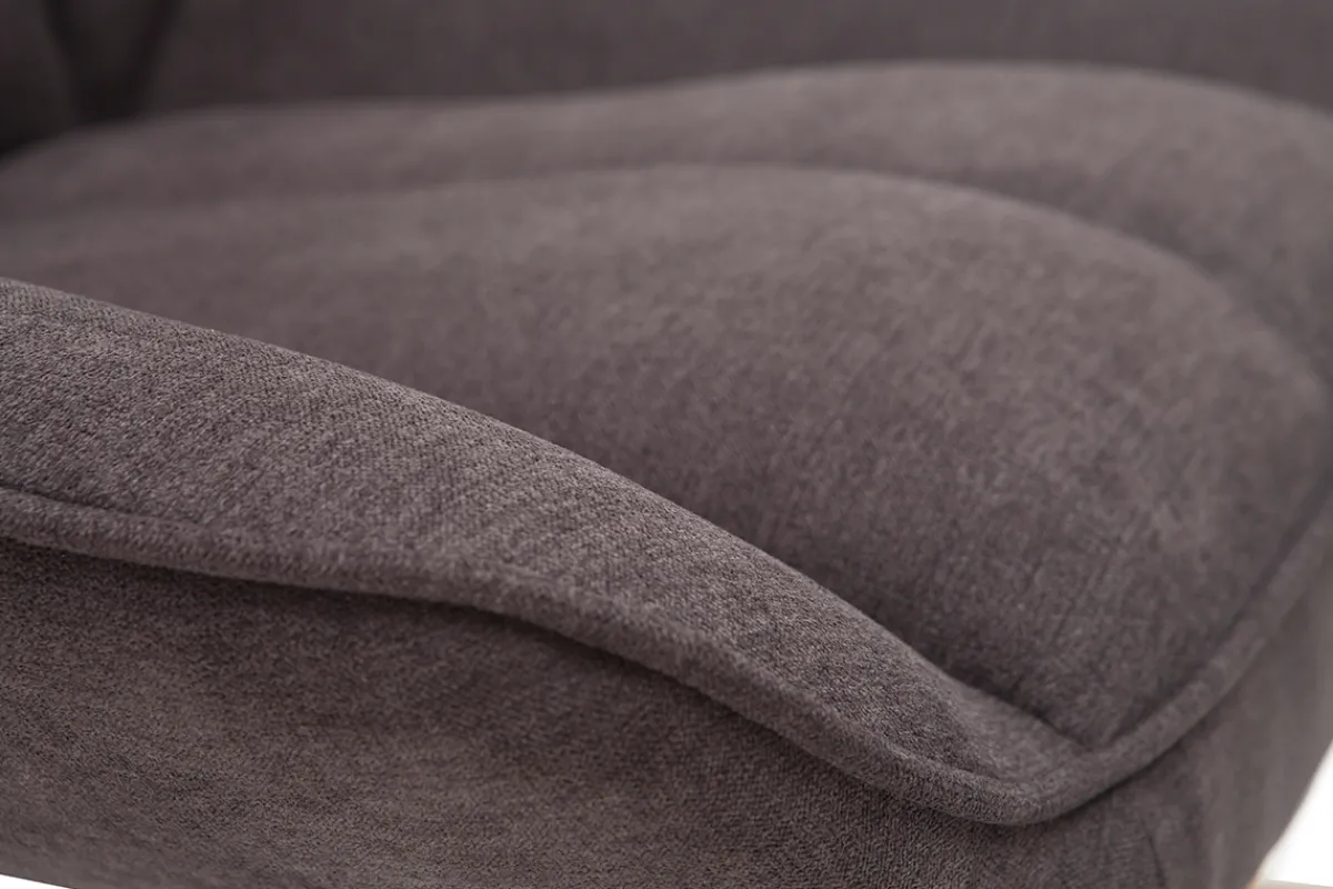 Miliboo Designer-Schaukelstuhl aus Stoff in dunkelgrauem Samteffekt BILLIE* Design-sessel|Schaukelstühle