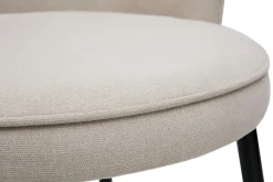 Miliboo Designer-Stühle aus beigem Stoff mit Samteffekt 2er-Set SERIF* Design-stühle