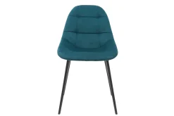 Miliboo Designer-Stühle aus petrolblauem Samt und Metall (2er-Set) COX* Design-stühle