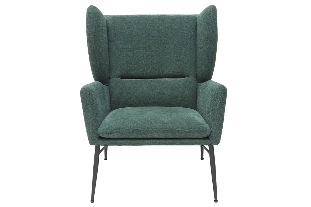 Miliboo Designer-Stoffsessel aus grünem strukturiertem Samtstoff COME* Design-sessel|Sessel