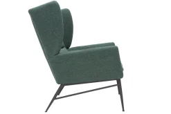 Miliboo Designer-Stoffsessel aus grünem strukturiertem Samtstoff COME* Design-sessel|Sessel