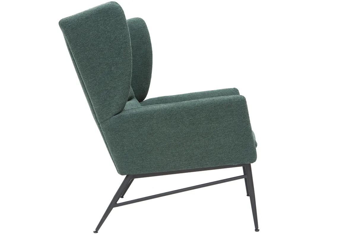 Miliboo Designer-Stoffsessel aus grünem strukturiertem Samtstoff COME* Design-sessel|Sessel