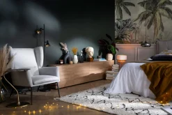 Miliboo Designer-Stoffsessel aus grünem strukturiertem Samtstoff COME* Design-sessel|Sessel