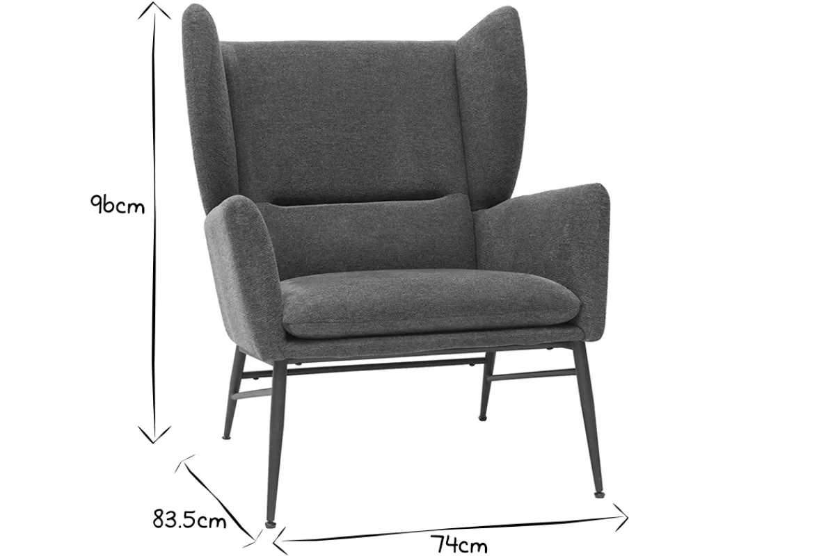 Miliboo Designer-Stoffsessel aus grünem strukturiertem Samtstoff COME* Design-sessel|Sessel