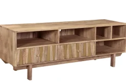 Miliboo Designer-TV-Schrank Mangoholz und Messing ZAIKA* Tv-lowboards