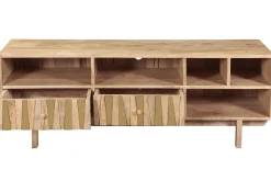 Miliboo Designer-TV-Schrank Mangoholz und Messing ZAIKA* Tv-lowboards