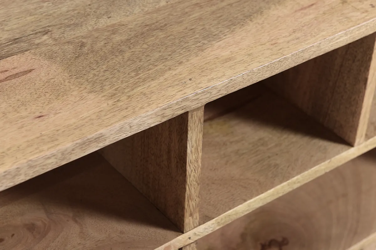 Miliboo Designer-TV-Schrank Mangoholz und Messing ZAIKA* Tv-lowboards