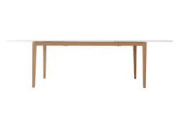 Miliboo Design-Esstisch ausziehbar Weiß Füße Holz L180-260 DELAH* Ausziehtische