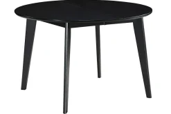 Miliboo Design-Esstisch rund ausziehbar Schwarz L120-150 LEENA* Ausziehtische