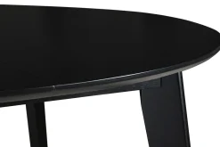 Miliboo Design-Esstisch rund ausziehbar Schwarz L120-150 LEENA* Ausziehtische