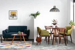 Miliboo Design-Esstisch rund Nussbaum D90 ARTIK* Esstische