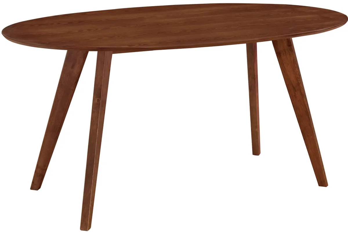 Miliboo Design-Esstisch Vintage oval Nussbaum L160 MARIK* Esstische