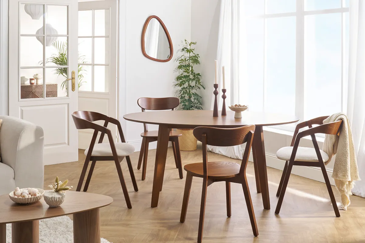 Miliboo Design-Esstisch Vintage oval Nussbaum L160 MARIK* Esstische