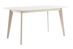 Miliboo Design-Esstisch Weiß und helles Holz L150 LEENA* Esstische