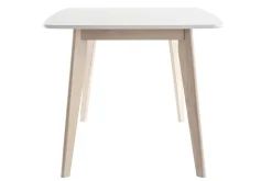 Miliboo Design-Esstisch Weiß und helles Holz L150 LEENA* Esstische