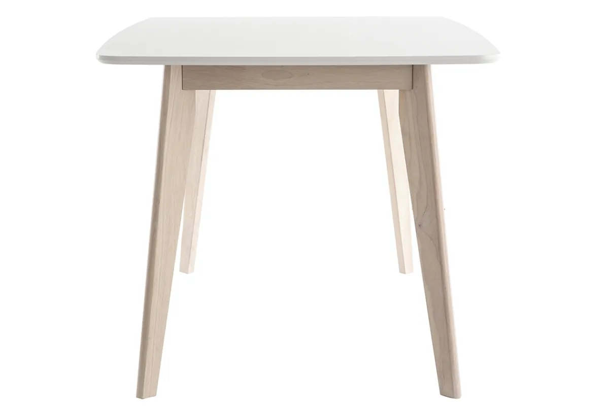 Miliboo Design-Esstisch Weiß und helles Holz L150 LEENA* Esstische