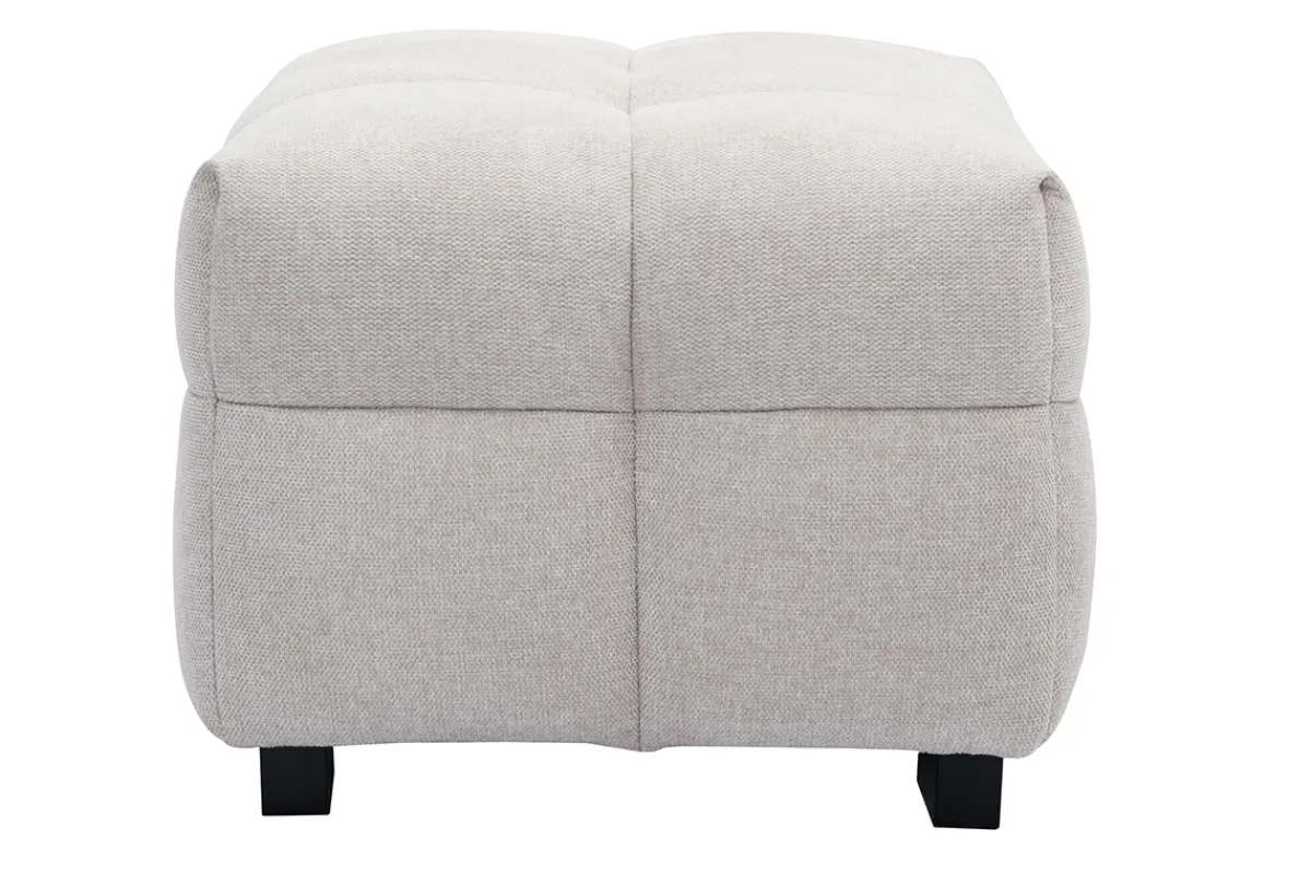 Miliboo Design-Fußstütze mit beigem Stoff im Samtdesign CORTO* Sitzsäcke|Sitzsäcke