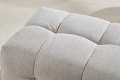 Miliboo Design-Fußstütze mit beigem Stoff im Samtdesign CORTO* Sitzsäcke|Sitzsäcke